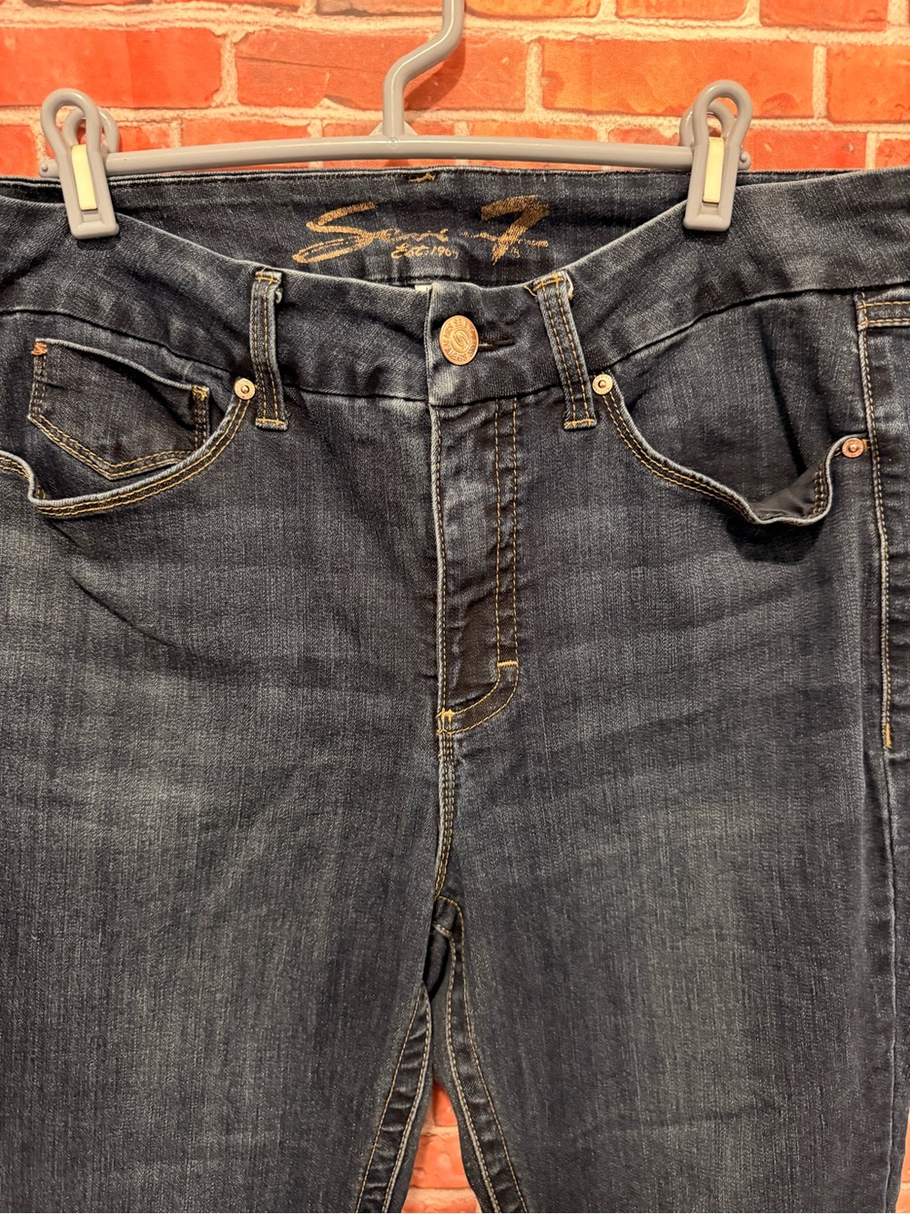 Seven7 Women's Dark Indigo Skinny Jeans